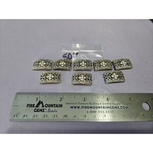 8 Bracelet Links  Art Deco  Ornamental And Intricate. Needs To Be Restrung